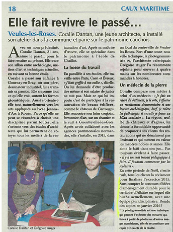 Zoom sur l'article : "Veules-les-roses : la jeune architecte fait revivre le passé..."